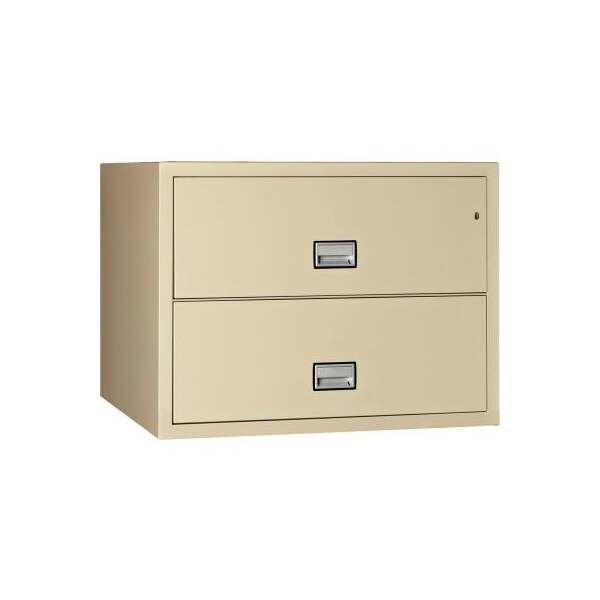 Phoenix Safe International Phoenix Safe Lateral 44" 2-Drawer Fire and Water Resistant File Cabinet, Putty - LAT2W44P - LAT2W44P
