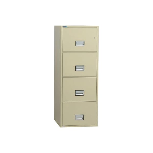 Phoenix Safe International Phoenix Safe Vertical 25" 4-Drawer Legal Fire and Water Resistant File Cabinet, Putty - LGL4W25P - LGL4W25P