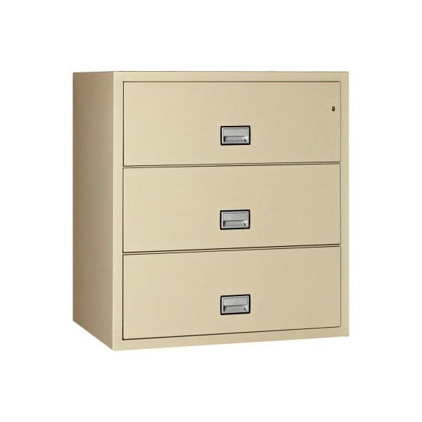 Phoenix Safe International Phoenix Safe Lateral 44" 3-Drawer Fire and Water Resistant File Cabinet, Putty - LAT3W44P - LAT3W44P