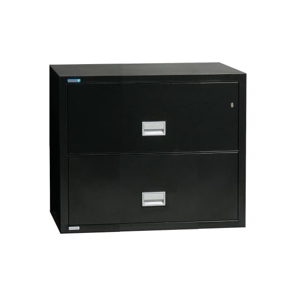 Phoenix Safe International Phoenix Safe Lateral 31" 2-Drawer Fire and Water Resistant File Cabinet, Black - LAT2W31B - LAT2W31B