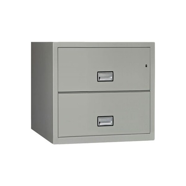 Phoenix Safe International Phoenix Safe Lateral 31" 2-Drawer Fire and Water Resistant File Cabinet, Light Gray - LAT2W31LG - LAT2W31LG