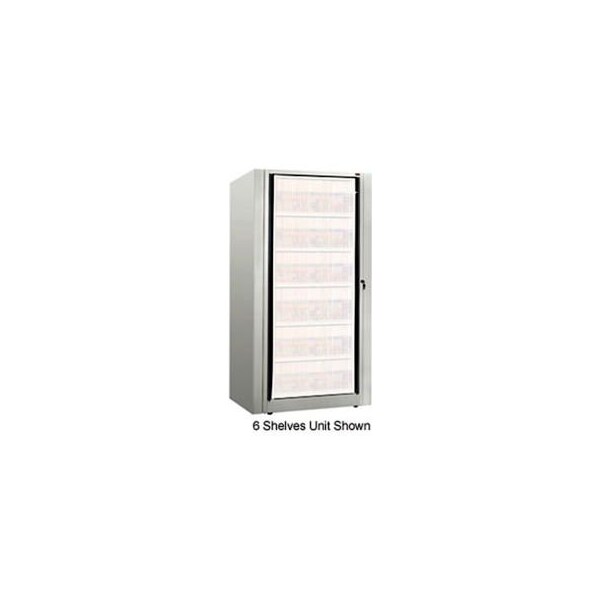 Datum Filing Systems Rotary File Cabinet Components, Base Starter Unit, Letter, 5-High, Light Gray - XSLT-S5E-T47