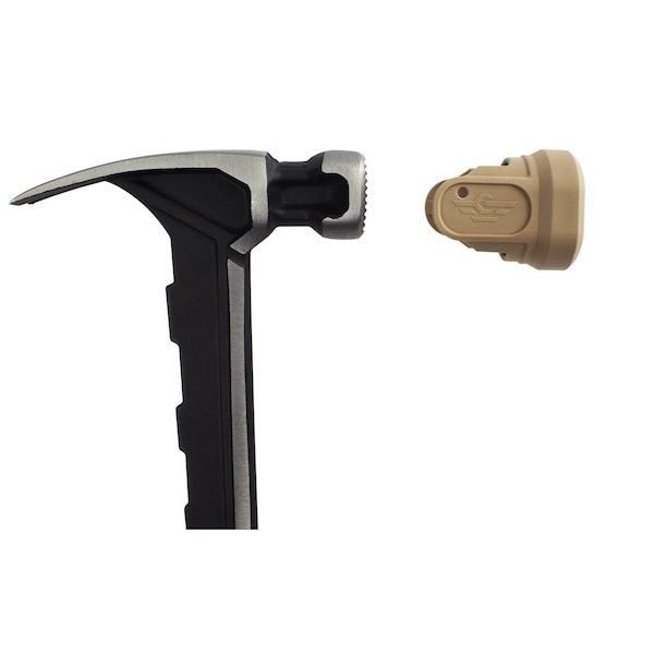 Spec Ops 22-oz Milled Face Framing Hammer with Soft Mallet Cap, Steel Handle - SPEC-M22CF-S