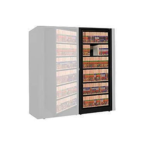 Datum Filing Systems Rotary File Cabinet Adder Unit, Letter, 5 Shelves, Black - XLT-A6-T25