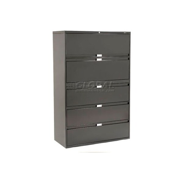 Gec Global 9300 Series 36"W 5 Drawer Binder Lateral File - Black - 9336P-5-F1HBLK