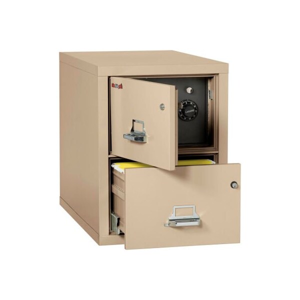 Fire King Fireking Fireproof 2 Drawer Vertical Safe-In-File Legal 20-13/16"Wx31-9/16"Dx27-3/4"H Parchment - 2-2131-CPASF