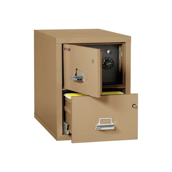Fire King Fireking Fireproof 2 Drawer Vertical Safe-In-File Legal 20-13/16"Wx31-9/16"Dx27-3/4"H Sand - 2-2131-CSASF