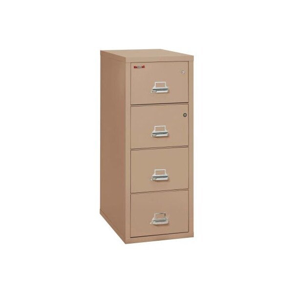 Fire King Fireking Fireproof 4 Drawer Vertical Safe-In-File Legal 20-13/16"Wx31-9/16"Dx52-3/4"H Taupe - 4-2131-CTASF