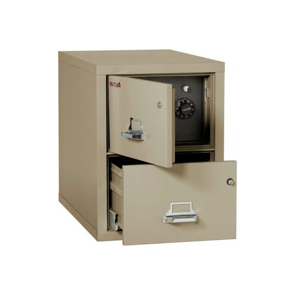 Fire King Fireking Fireproof 2 Drawer Vertical Safe-In-File Legal 20-13/16"Wx31-9/16"Dx27-3/4"H Pewter - 2-2131-CPESF