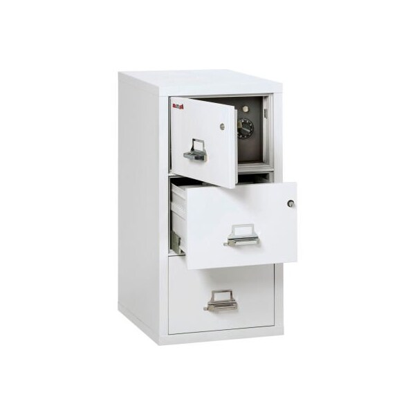 Fire King Fireking Fireproof 3 Drawer Vertical Safe-In-File Legal 20-13/16"Wx31-9/16"Dx40-1/4"H Arctic White - 3-2131-CAWSF