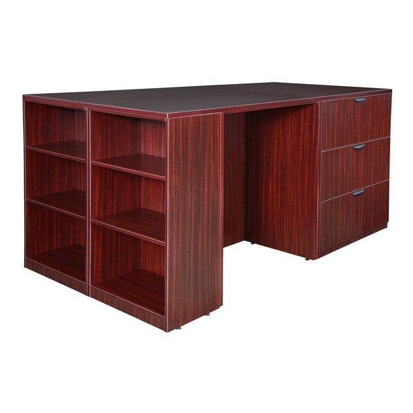 Legacy StandUp Storage CabLatFileDesk, Bookcase, Mahogany, Letter/Legal - LS2SCLFSD8546MH