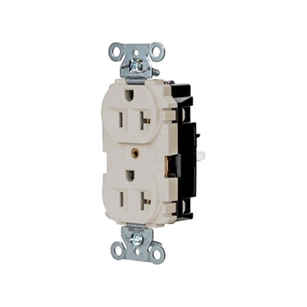 Hubbell Receptacle, 1 hp, 125V AC, NEMA 5-20R - 5362STLA