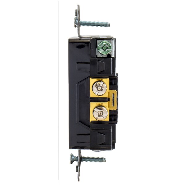 Hubbell Wiring Device-Kellems Commercial Specification Grade Style Line Decorator Duplex Receptacles - DR15BLKWRTR