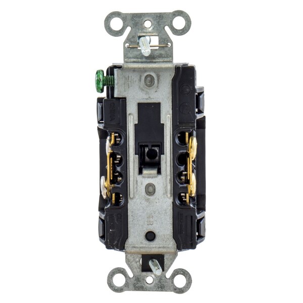 Hubbell Wiring Device-Kellems Commercial Specification Grade Style Line Decorator Duplex Receptacles - DR15BLKWRTR