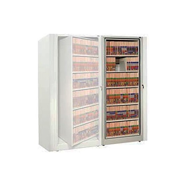 Datum Filing Systems Rotary File Cabinet Adder Unit, Letter, 1 Shelves, Bone White - XLT-A2-T15