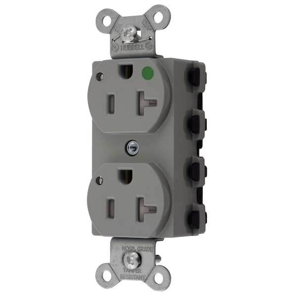 Hubbell Wiring Device-Kellems SnapConnect Receptacles SNAP8300GYLTRA - SNAP8300GYLTRA