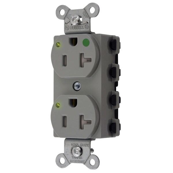 Hubbell Wiring Device-Kellems SnapConnect Receptacles SNAP8300GYLTRA - SNAP8300GYLTRA