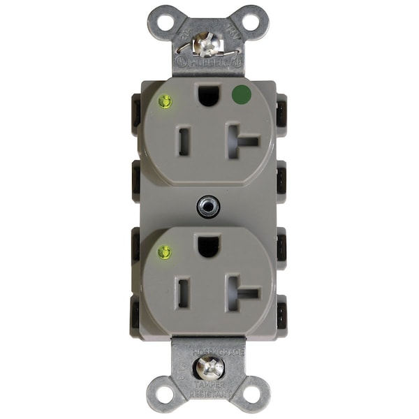 Hubbell Wiring Device-Kellems SnapConnect Receptacles SNAP8300GYLTRA - SNAP8300GYLTRA