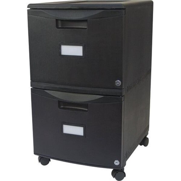 Coolcrafts 2-Drawer Mobile File Cabinet with Lock Legal Letter Black - CO2574253