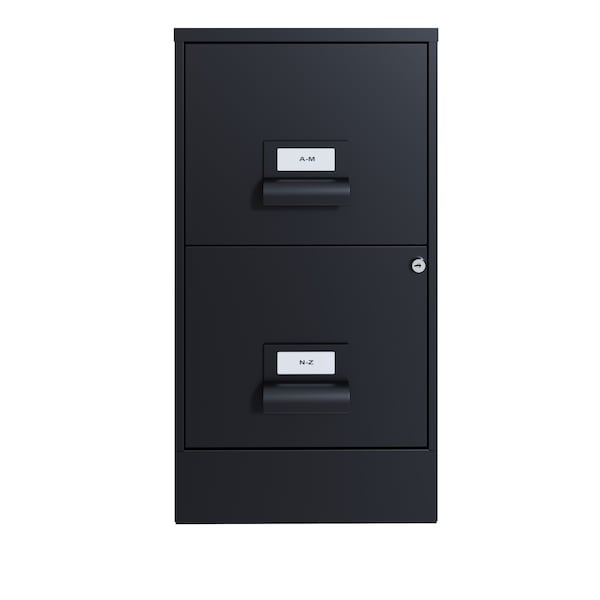 Space Solutions 14.25 in W 2 Drawer Premier Vertical File Cabinet, Black - 21644