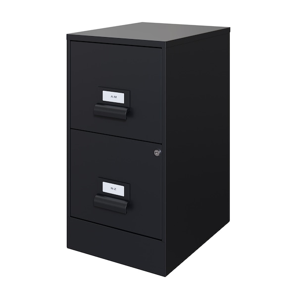 Space Solutions 14.25 in W 2 Drawer Premier Vertical File Cabinet, Black - 21644