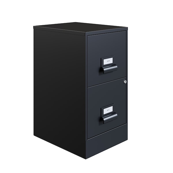 Space Solutions 14.25 in W 2 Drawer Premier Vertical File Cabinet, Black - 21644