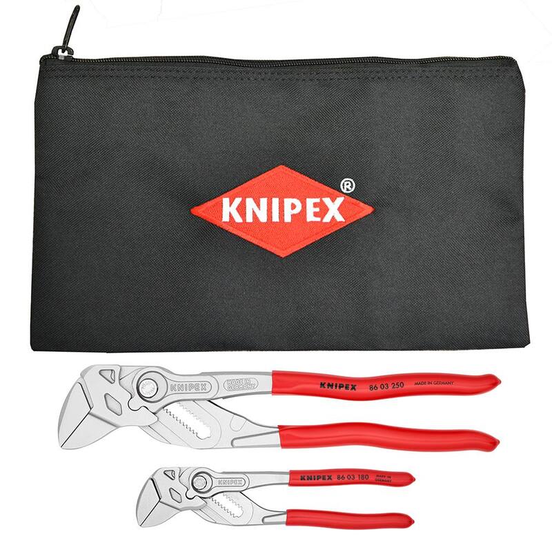 KNIPEX 10 in. Cobra Water Pump and Hose Clamp Pliers Set with Carry Pouch (2-Piece) - 9K 00 80 109 US