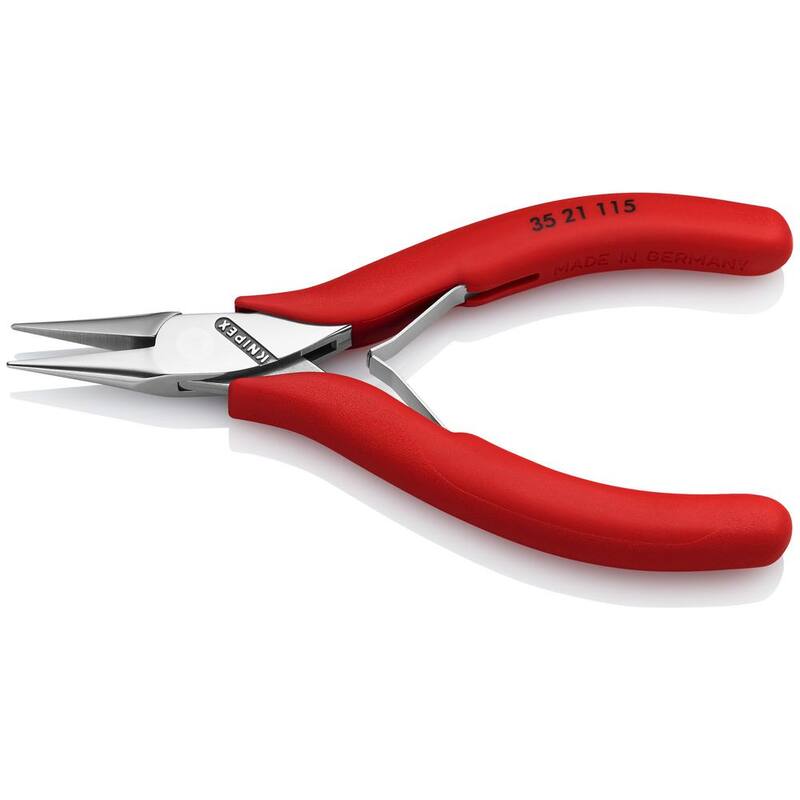 KNIPEX 4-1/2 in. Electronics Gripping Pliers with Half Round Tips - 35 21 115