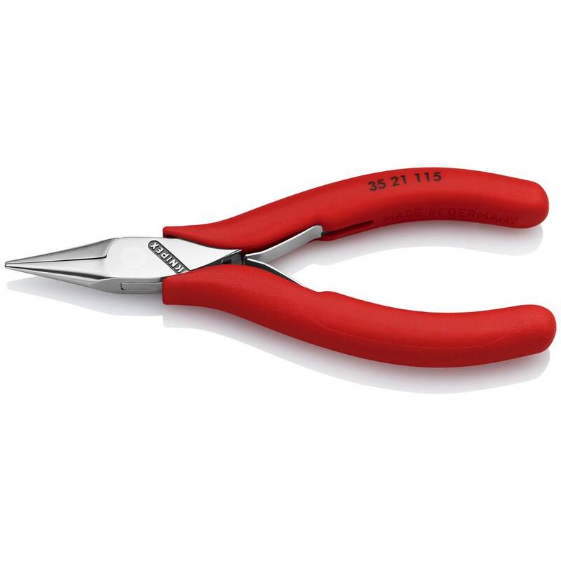 KNIPEX 4-1/2 in. Electronics Gripping Pliers with Half Round Tips - 35 21 115