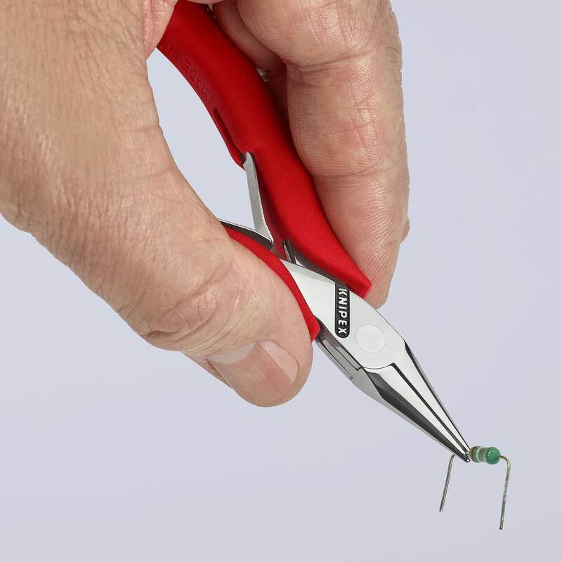 KNIPEX 4-1/2 in. Electronics Gripping Pliers with Half Round Tips - 35 21 115