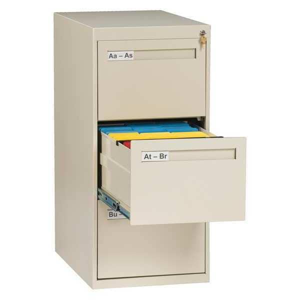 Tennsco 17-15/16" W 3 Drawer Putty, Legal - V283C-MFPY