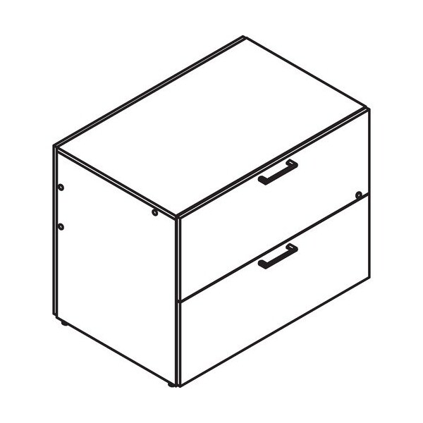 Groupe Lacasse File Unit, Lateral, 36inWx23inDx28inH, Snow - LASCAES2336LFO