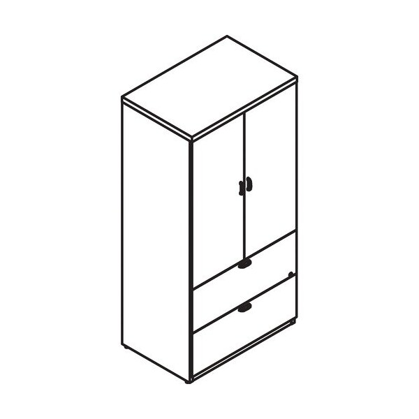 Groupe Lacasse Storage Unit, 2 Edge, Classic, 24inWx20inDx73-1/2inH, Niagara - LAS72K2073LFBA