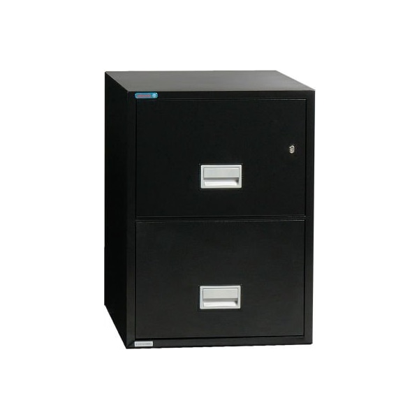 Phoenix Safe International Phoenix Safe Vertical 25" 2-Drawer Letter Fire and Water Resistant File Cabinet, Black - LTR2W25B - LTR2W25B