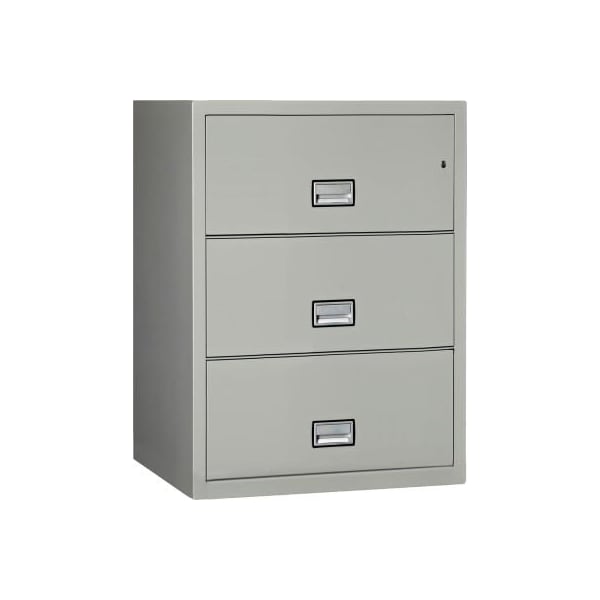 Phoenix Safe International Phoenix Safe Lateral 31" 3-Drawer Fire and Water Resistant File Cabinet, Light Gray - LAT3W31LG - LAT3W31LG