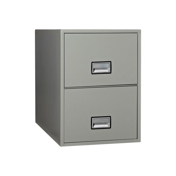 Phoenix Safe International Phoenix Safe Vertical 25" 2-Drawer Letter Fire and Water Resistant File Cabinet, Lt Gray - LTR2W25LG - LTR2W25LG