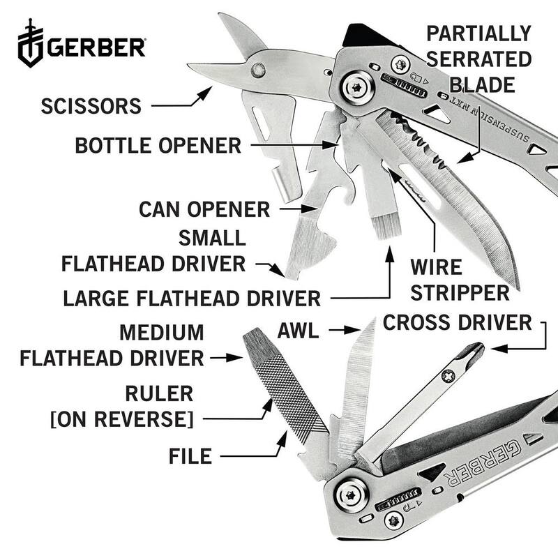Gerber Suspension NXT 15-N-1 Multi-Tool with Pocket Clip - 31-003634