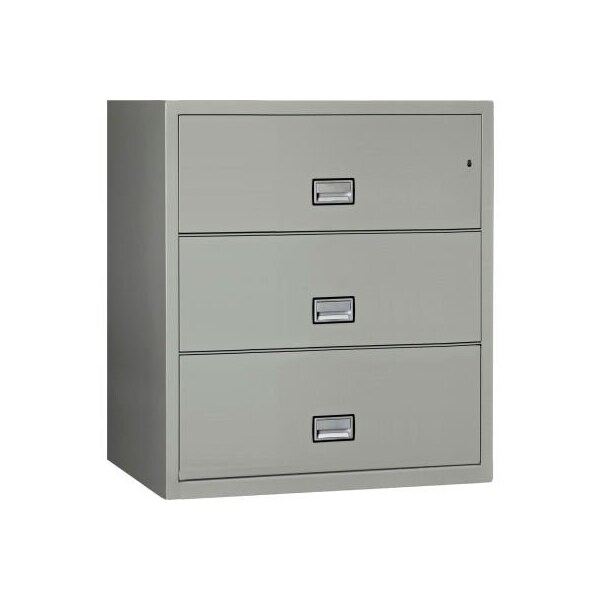 Phoenix Safe International Phoenix Safe Lateral 38" 3-Drawer Fire and Water Resistant File Cabinet, Light Gray - LAT3W38LG - LAT3W38LG