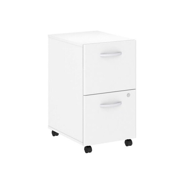 Bush Ind Bush Furniture 2-Drawer Mobile File Cabinet - White - Studio C Series - SCF116WHSU