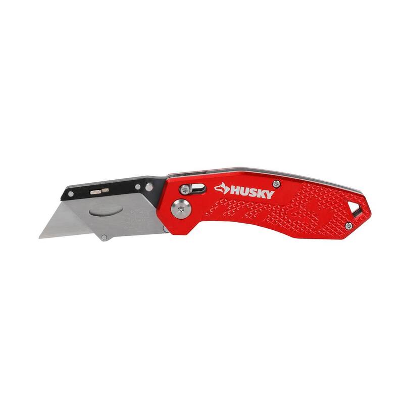 Husky Rapid Lock Utility Knife w/Aluminum and 10 Blades - 00054