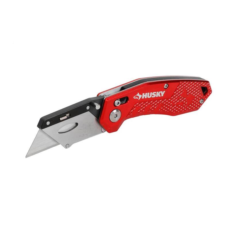 Husky Rapid Lock Utility Knife w/Aluminum and 10 Blades - 00054