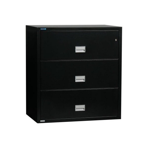 Phoenix Safe International Phoenix Safe Lateral 44" 3-Drawer Fire and Water Resistant File Cabinet, Black - LAT3W44B - LAT3W44B