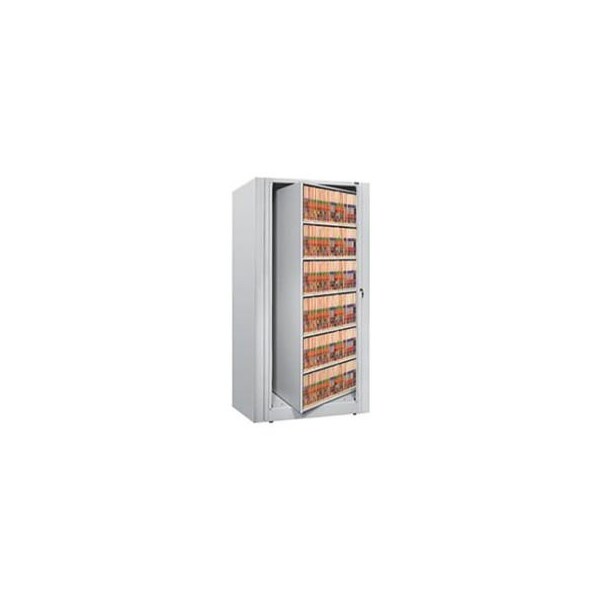 Datum Filing Systems Rotary File Cabinet Starter Unit, Letter, 5 Shelves, Light Gray - XLT-S6-T47