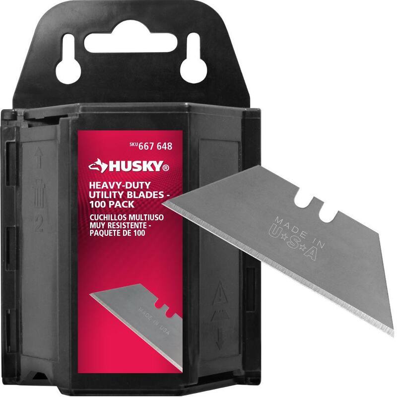 Husky Heavy-Duty Utility Blades Dispenser (100-Pack) - HKHT19057