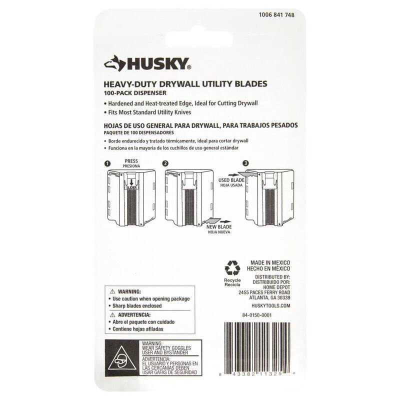 Husky High Carbon Steel Husky Drywall Blades Dispenser (100-Pack) - 84-0150-0000