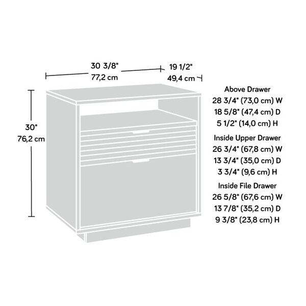 Sauder East Rock Lateral File Ao , Two drawers feature full extension slides - 431765