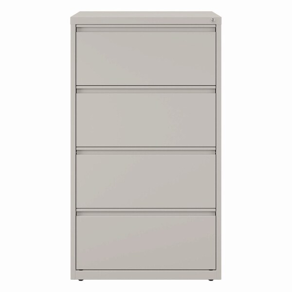 Alera Lateral File, 4 Legal/Letter-Size File Drawers, Light Gray, 30 in. x 18.62 in. x 52.5 in. - 26142