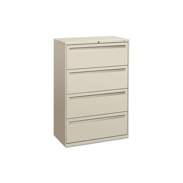Hon HON, 700 SERIES FOUR-DRAWER LATERAL FILE, 36W X 18D X 52.5H, LIGHT GRAY - 784LQ