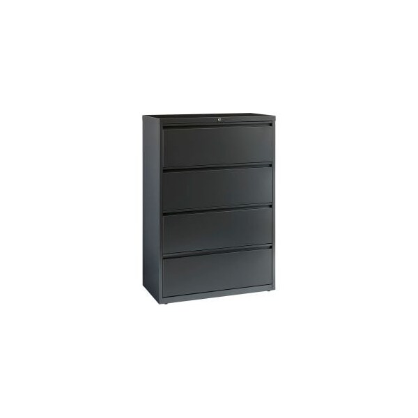 Hirsh Industries Space Solutions Lateral File Cabinet, 4 Letter/Legal/A4-Size File Drawers, Charcoal, 36 x 18.62 x 52.5 - 16067