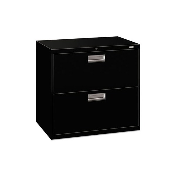 Hon HON, 600 SERIES TWO-DRAWER LATERAL FILE, 30W X 18D X 28H, BLACK - 672LP